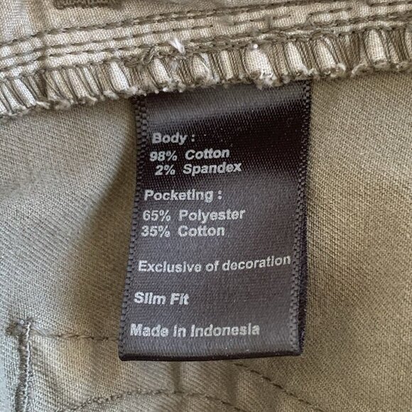 Flint and Tinder Men 29x30 Khaki Slim Fit Cotton Stretch 365 Pants Pockets Chino - Picture 12 of 14